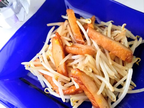 さつま揚げ&もやしのバター白だし炒めꕤ୭*